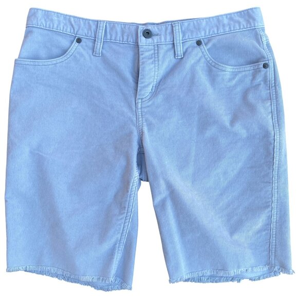 Carve Designs Oahu Corduroy Bermuda Mid Rise Raw Hem Loose Fit Cut-Off Shorts-6 - Picture 1 of 8